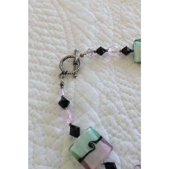 NEW Chunky Hard Candy GLass Bead Necklace and Bracelet set - Picture 9 of 11